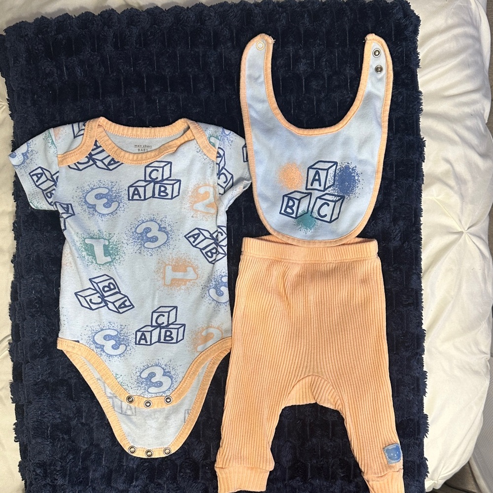 Gerber Blue and Orange ABC Onesie